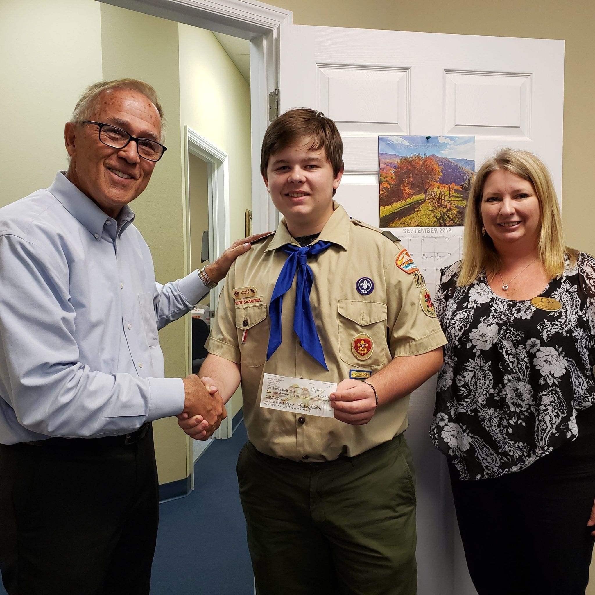 Boy Scout Chooses Pasco Kids First for Eagle Scout Project